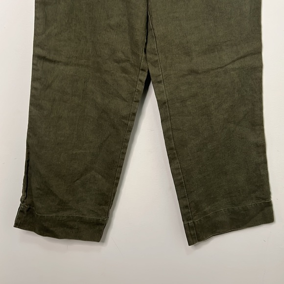 Eddie Bauer Vashon Relaxed Fit 100% Linen Capris Pants Size 2 - Picture 4 of 9